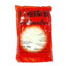 หน่อไม้ดอง แบบเส้น ห่อสีแดง ตราสยามแบรนด์ 350กรัม