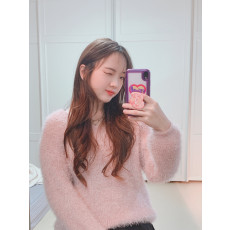 ⏰SALE⏰ เสื้อแขนยาว ขนฟู/สีชมพู/Free size