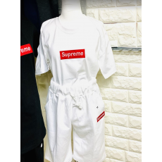 ชุด set superme เบอร์ XL สีขาว (กางเกงขาสั้น+เสื้อยืดแขนสั้น)