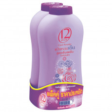 สีม่วงแป้งเย็น12พลัส 300g /1กระป๋อง สูตรเย็นสดชื่นไวท์เทนนิ่ง